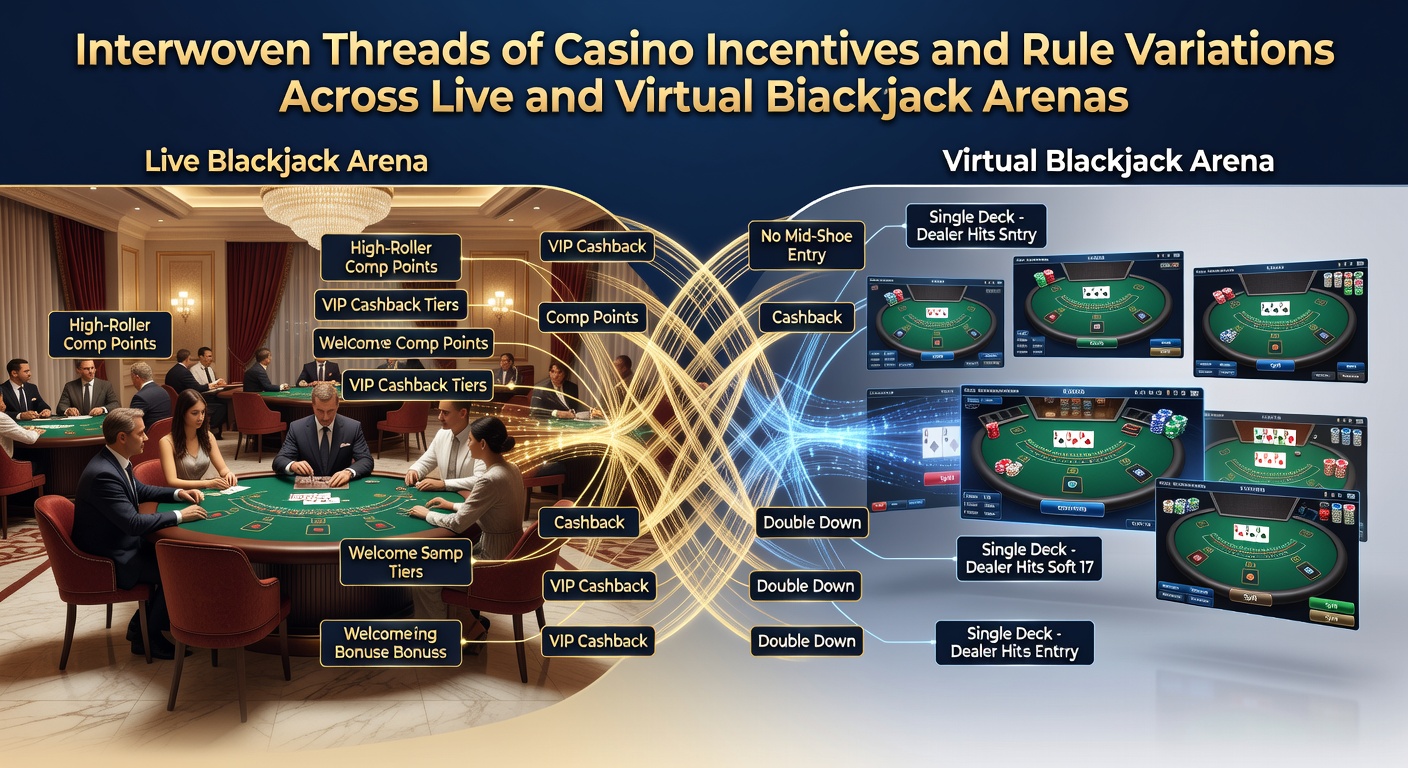Vergleich von Blackjack-Regeln und Incentives zwischen virtuellen und Live-Plattformen