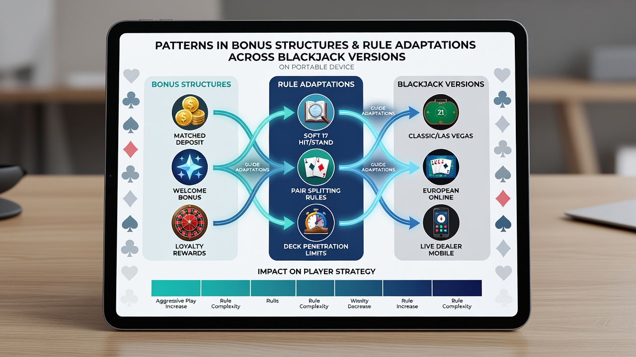 Darstellung von Regelvariationen in mobilen Blackjack-Spielen mit Bonusanreizen