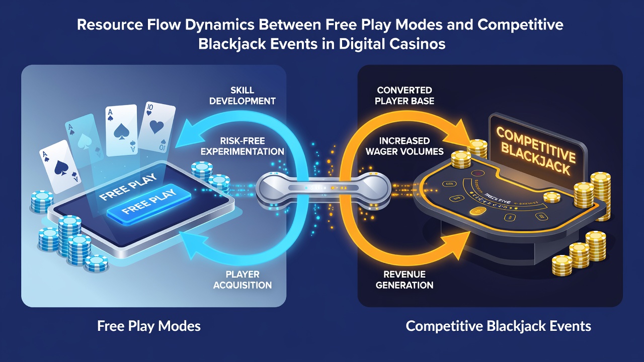 Analyse von Spielerressourcen in Free-Play- und Turnier-Blackjack-Formaten digitaler Plattformen